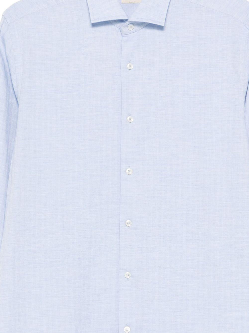 XACUS Camicia azzurra in misto cotone