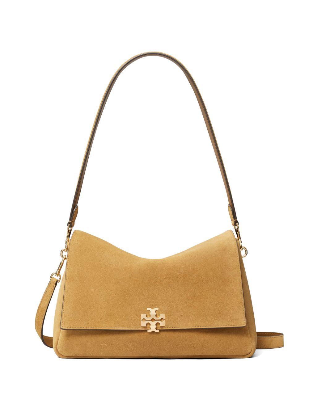TORY BURCH Borsa a spalla Charlie in suede italiano con patta e tracolla regolabile