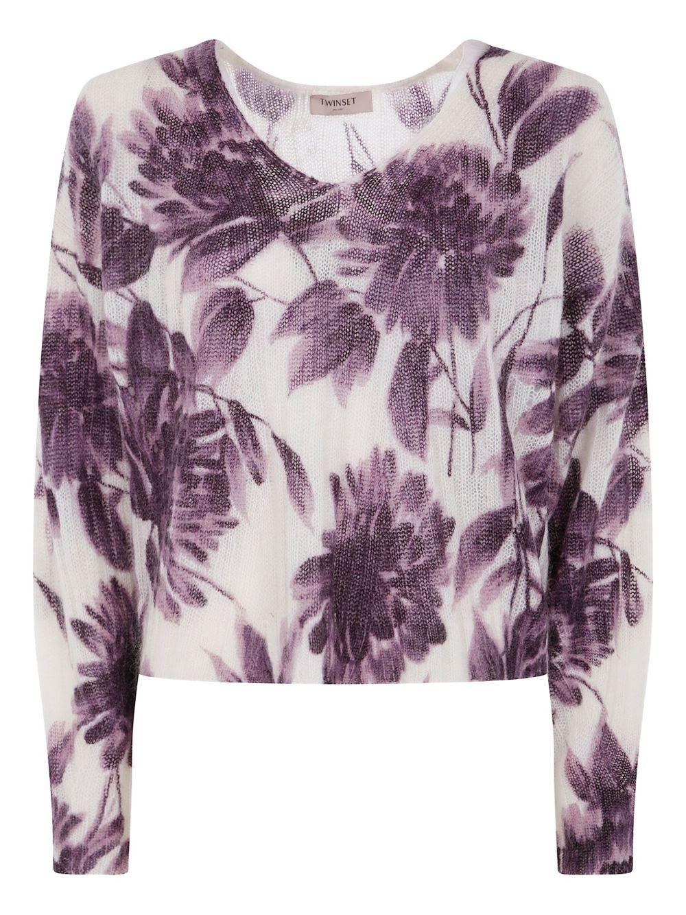 TWINSET Maglia con stampa floreale