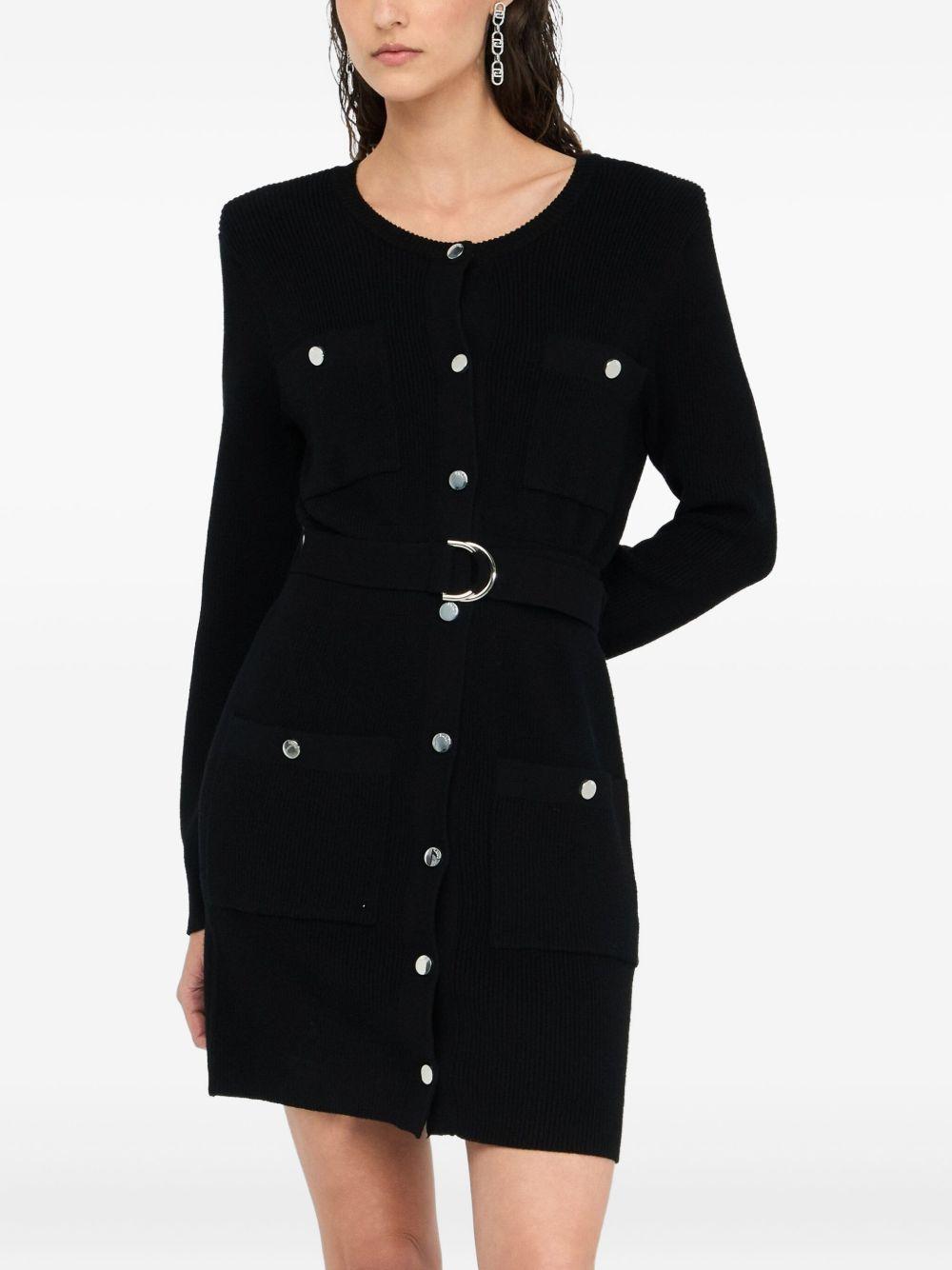 LIUJO Abito corto nero in maglia