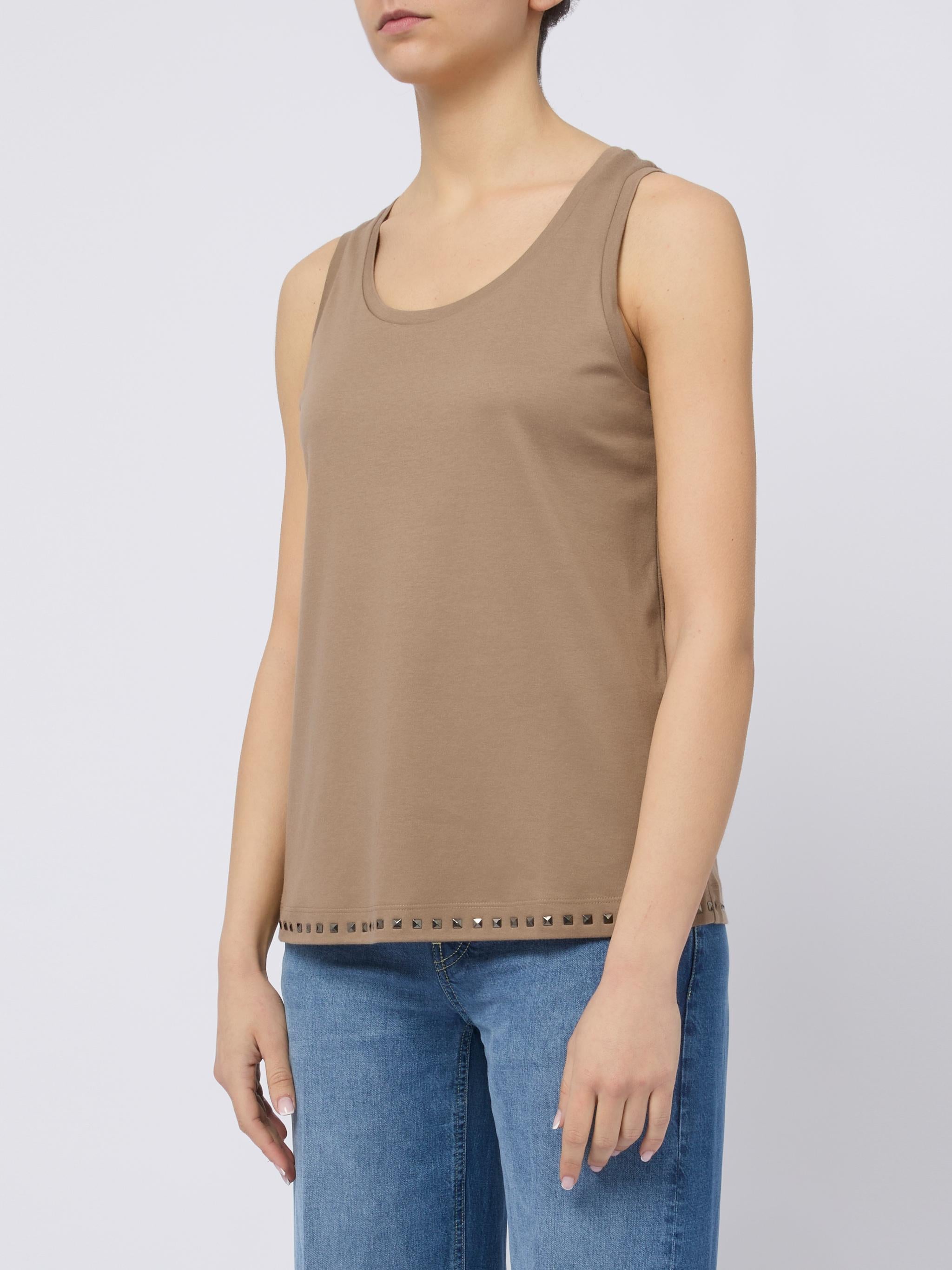 S MAX MARA Top Furetto con strass marrone