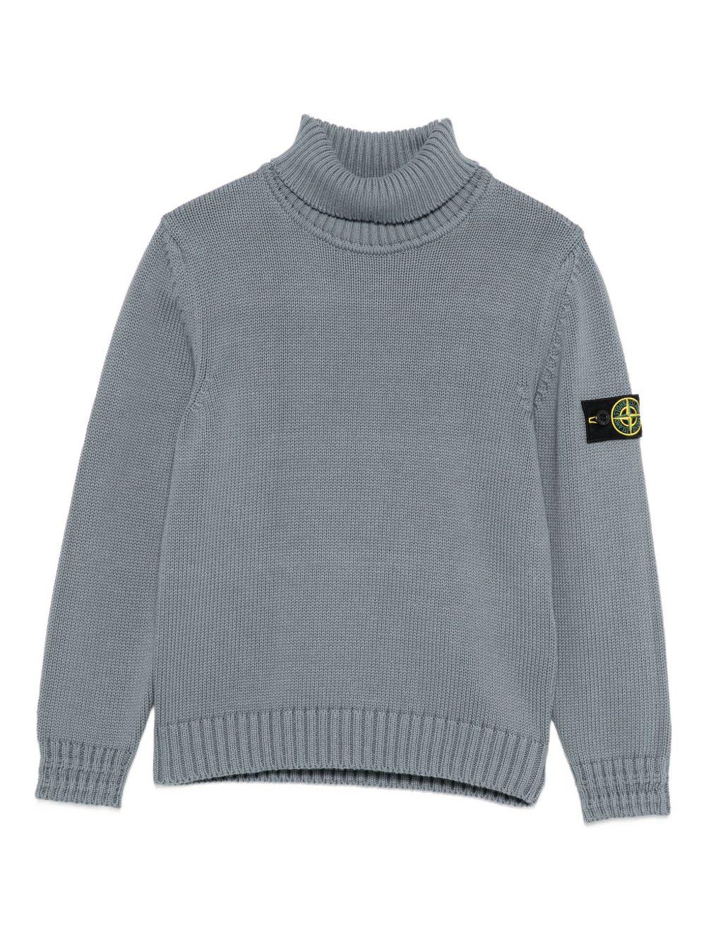 STONE ISLAND Maglia a collo alto con patch logo