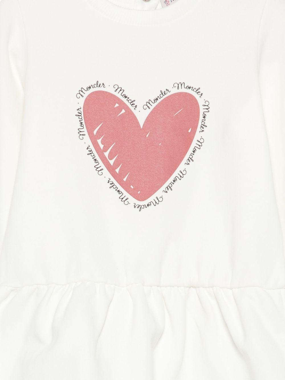 MONCLER Abito corto bianco con stampa