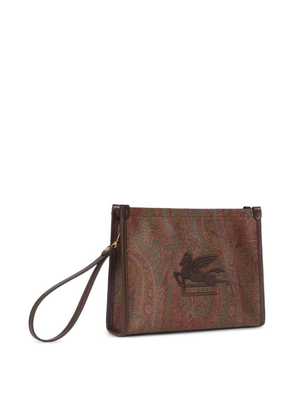 ETRO Borsa clutch 'Arnica' con logo Pegaso ricamato