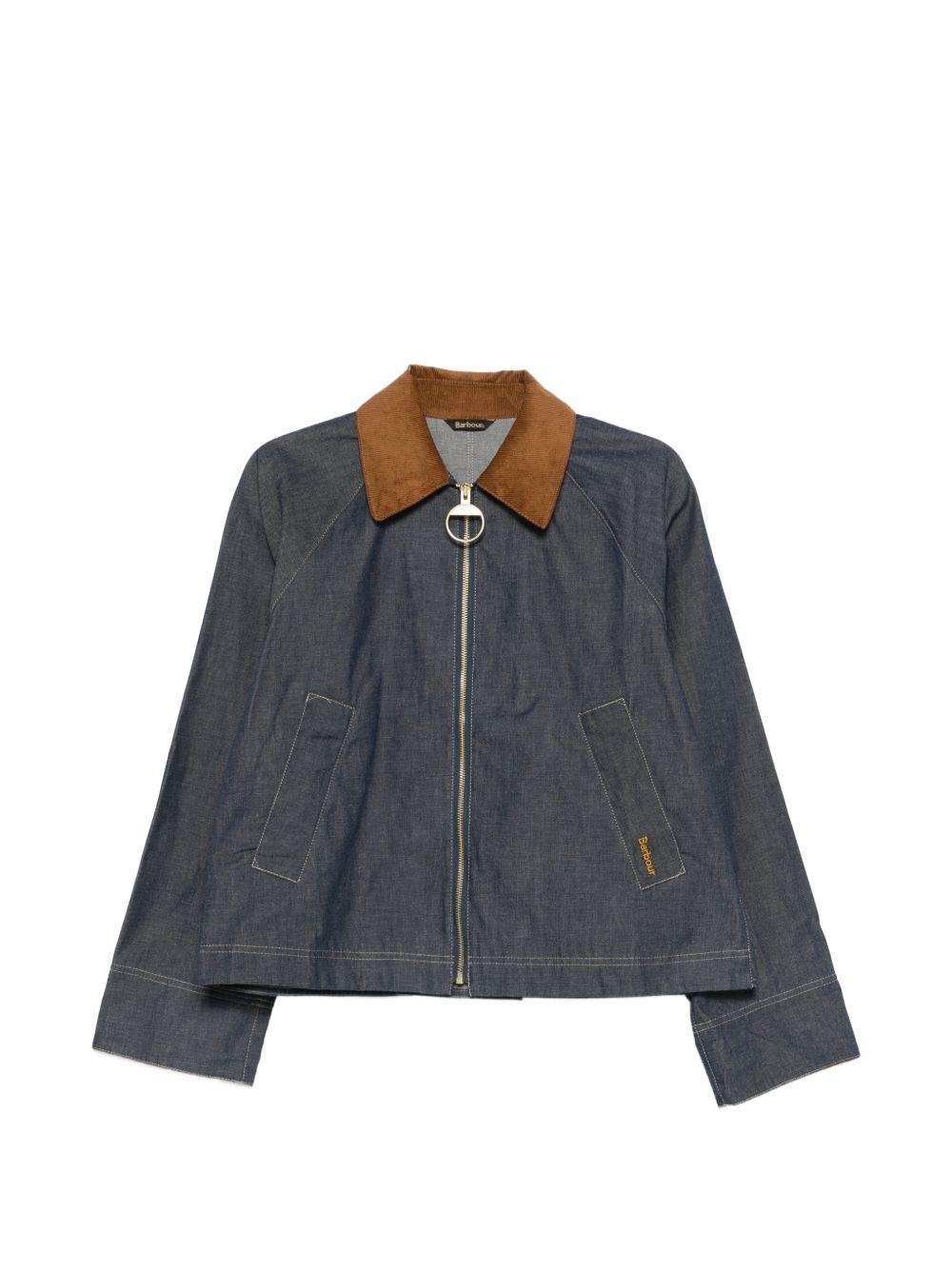 BARBOUR Giacca Freckleton in denim blu