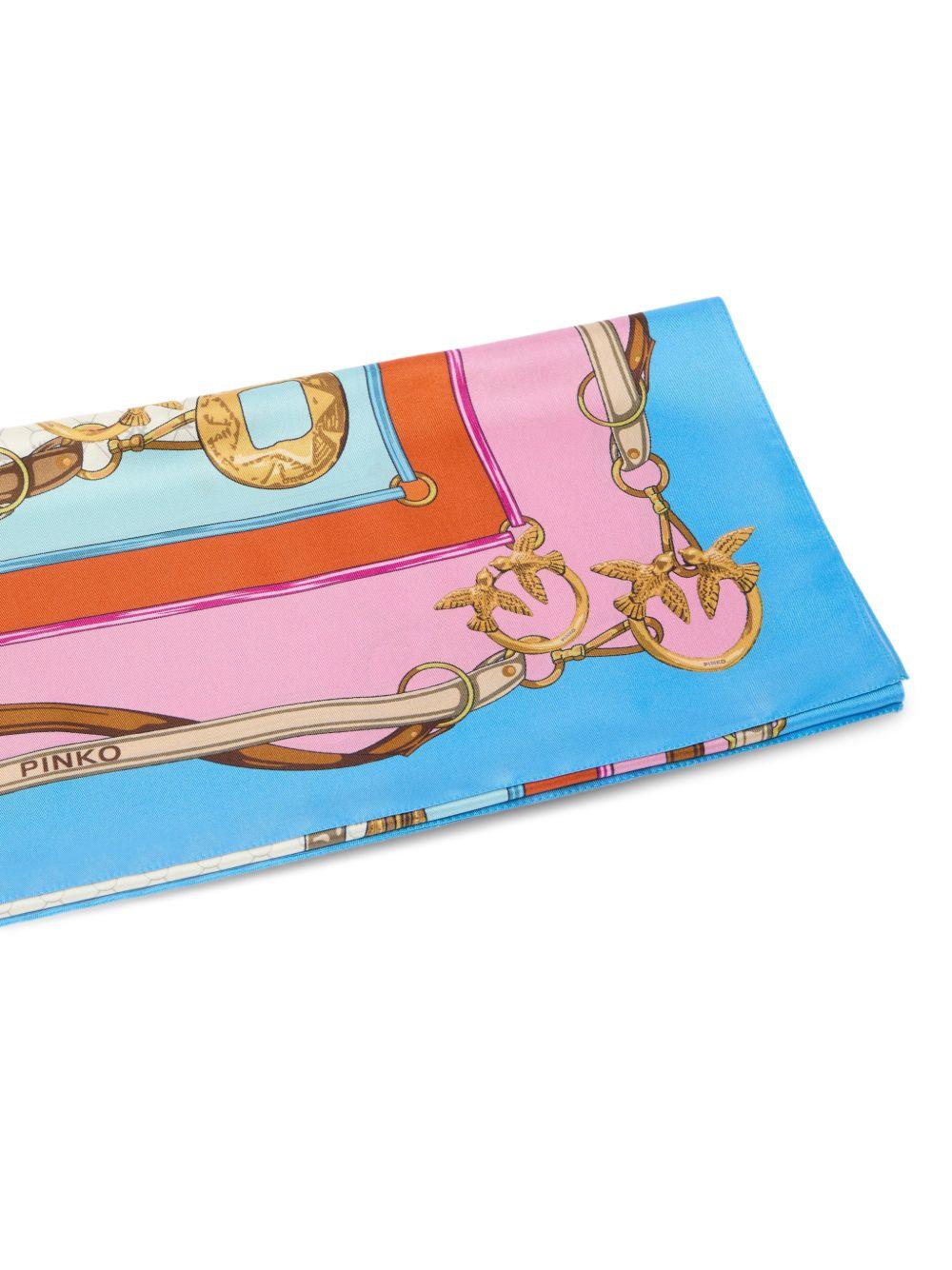 PINKO Foulard con grafica liberty multicolore