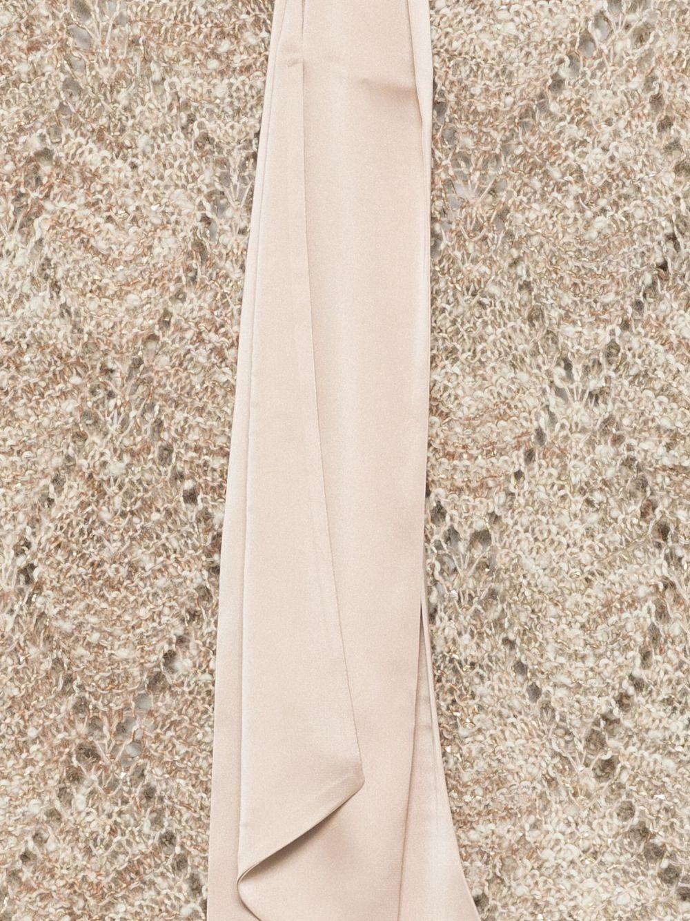 D EXTERIOR Maglia beige con dettaglio fiocco