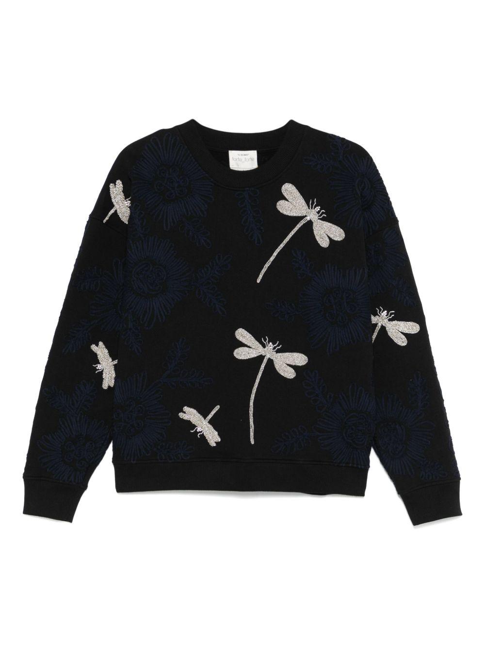 FORTE FORTE Felpa 'My T-Shirt' in cotone nero