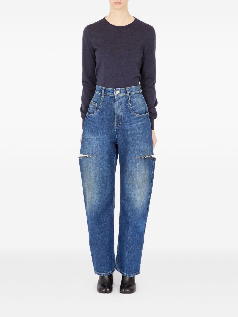 MAISON MARGIELA Jeans blu medio a vita alta