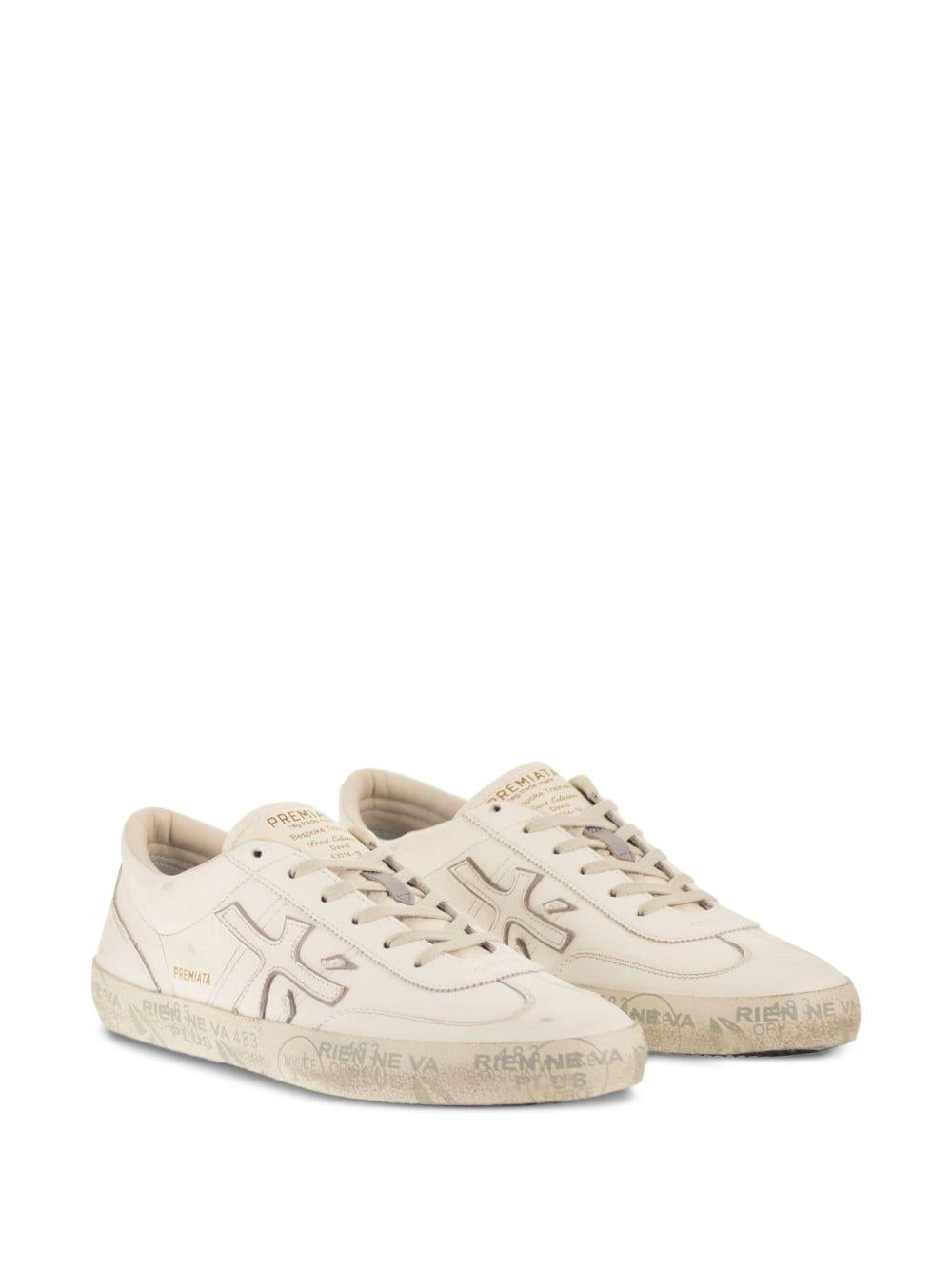 PREMIATA Sneakers David in pelle bianca con logo