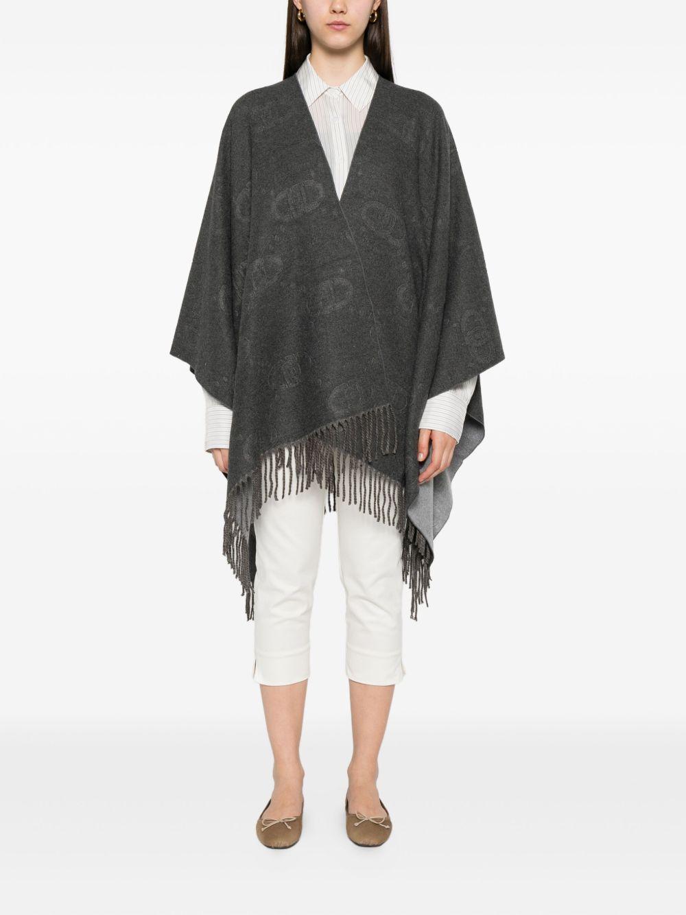 LIUJO Poncho con logo e frange