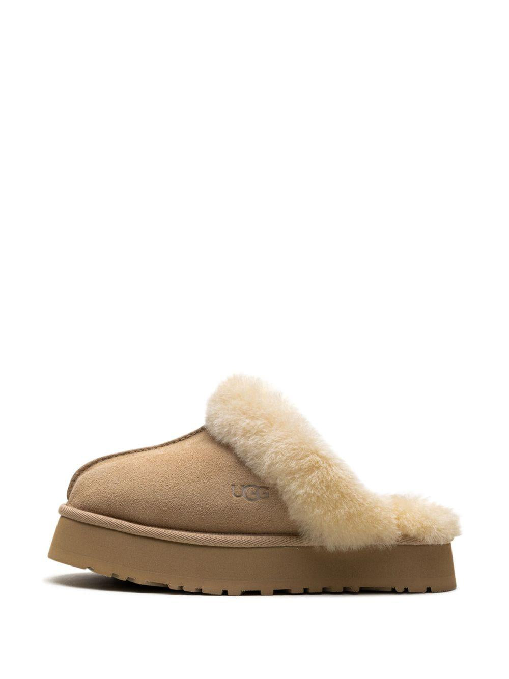UGG Sabot 'Disquette' in pelle scamosciata beige