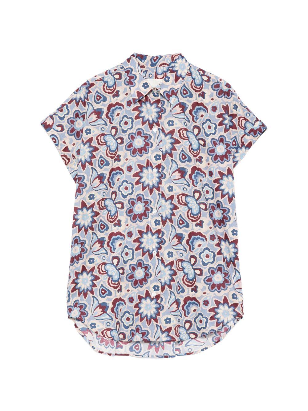XACUS Camicia a maniche corte fantasia multicolore