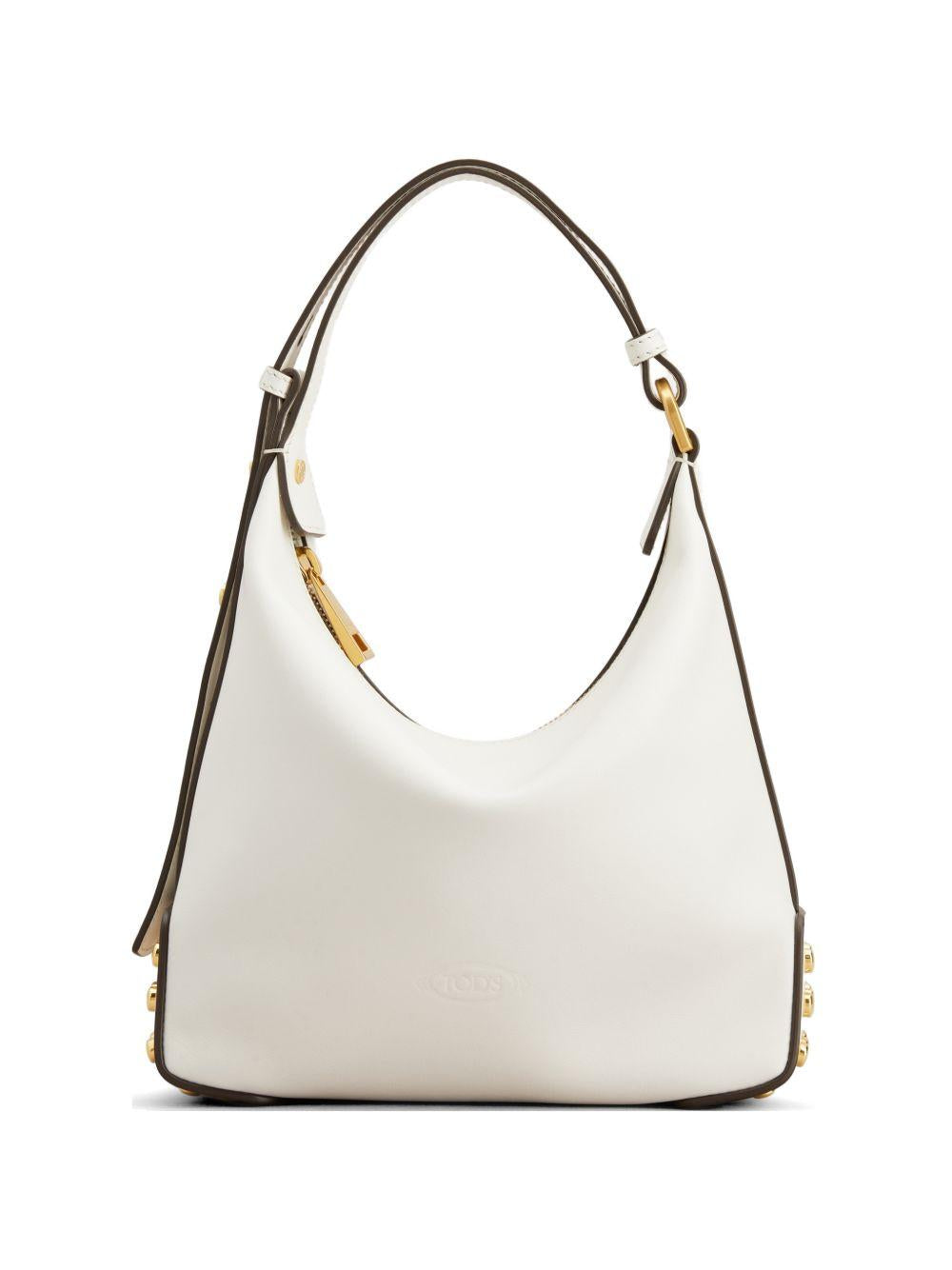 TODS Borsa a spalla in pelle bianca