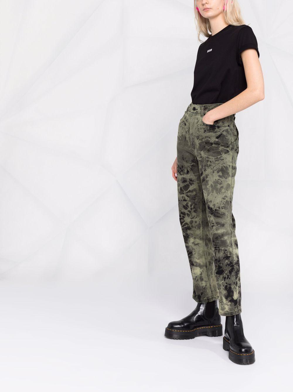 MSGM T-shirt a maniche corte in cotone nero con logo