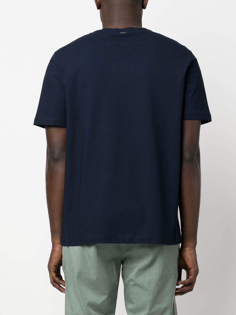 HERNO T-shirt in cotone blu navy
