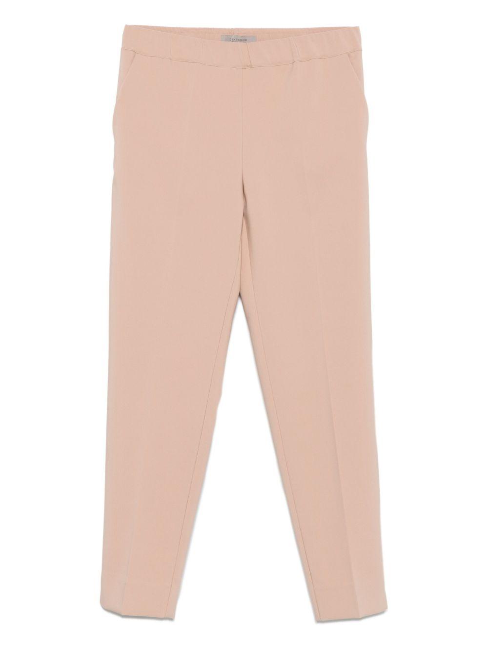 D EXTERIOR Pantaloni rosa con tasche laterali a filetto