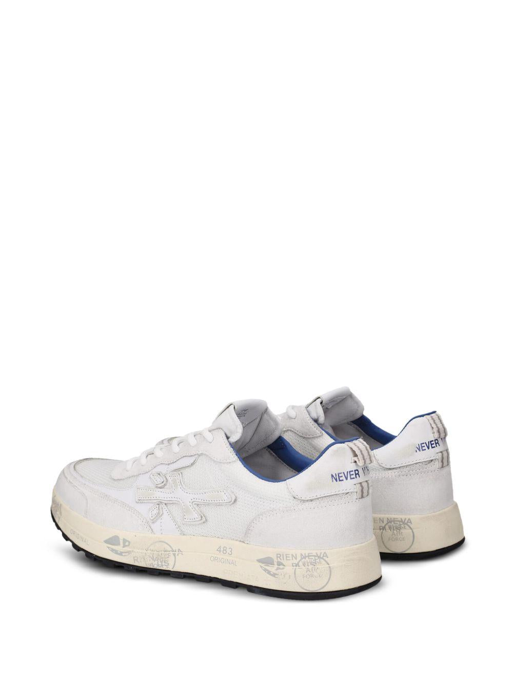 PREMIATA Sneakers Nous in pelle bianca