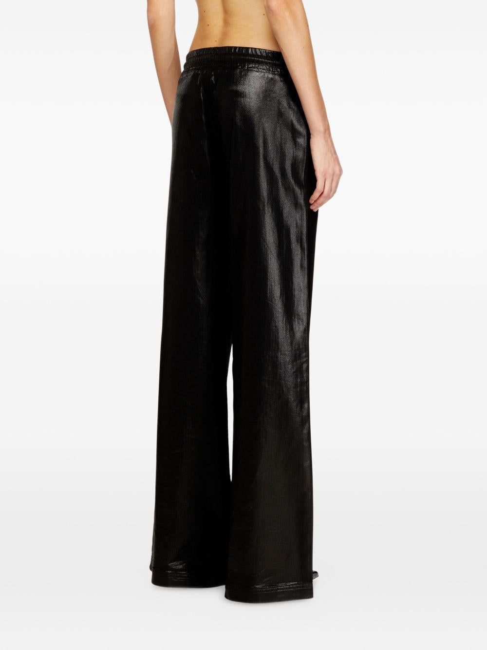 DIESEL pantaloni nero effetto pelle