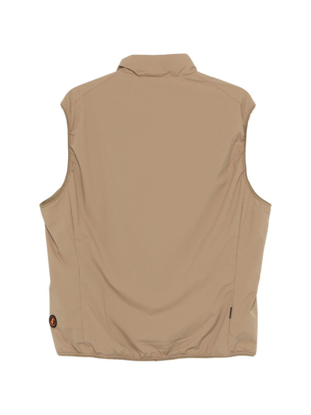 SAVE THE DUCK Gilet Joe con zip beige scuro