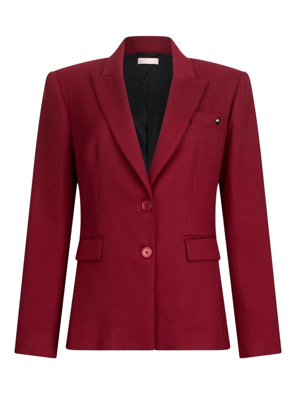 LIUJO Blazer rosso scuro con revers a lancia