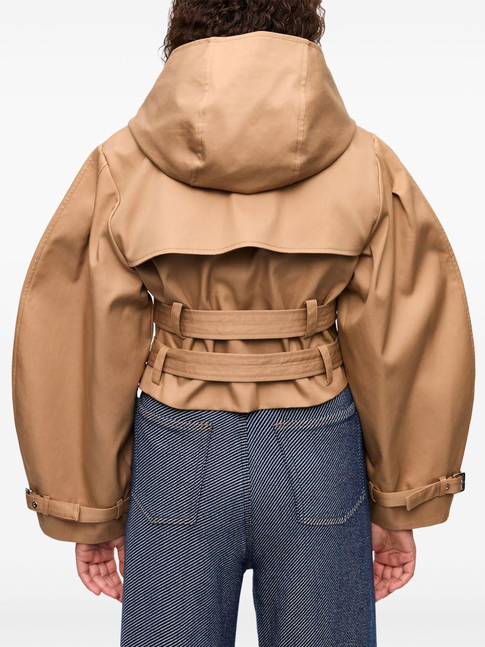 GANNI Trench corto beige doppiopetto