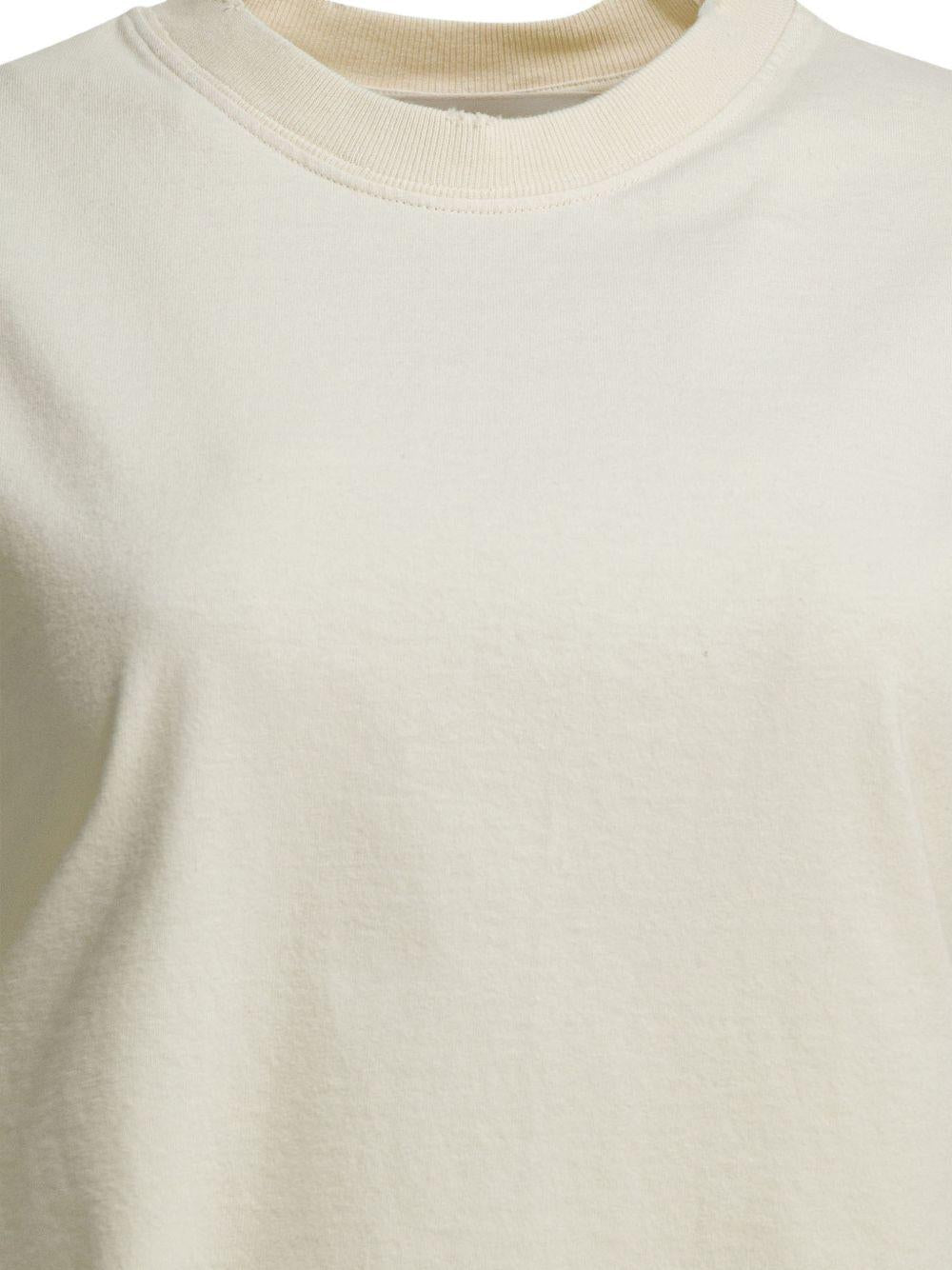 GOLDEN GOOSE T-shirt in cotone bianco con logo sul retro