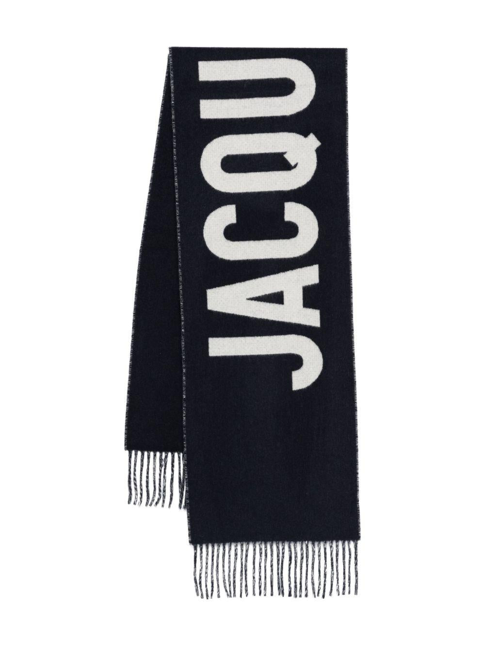JACQUEMUS Sciarpa con frange e logo