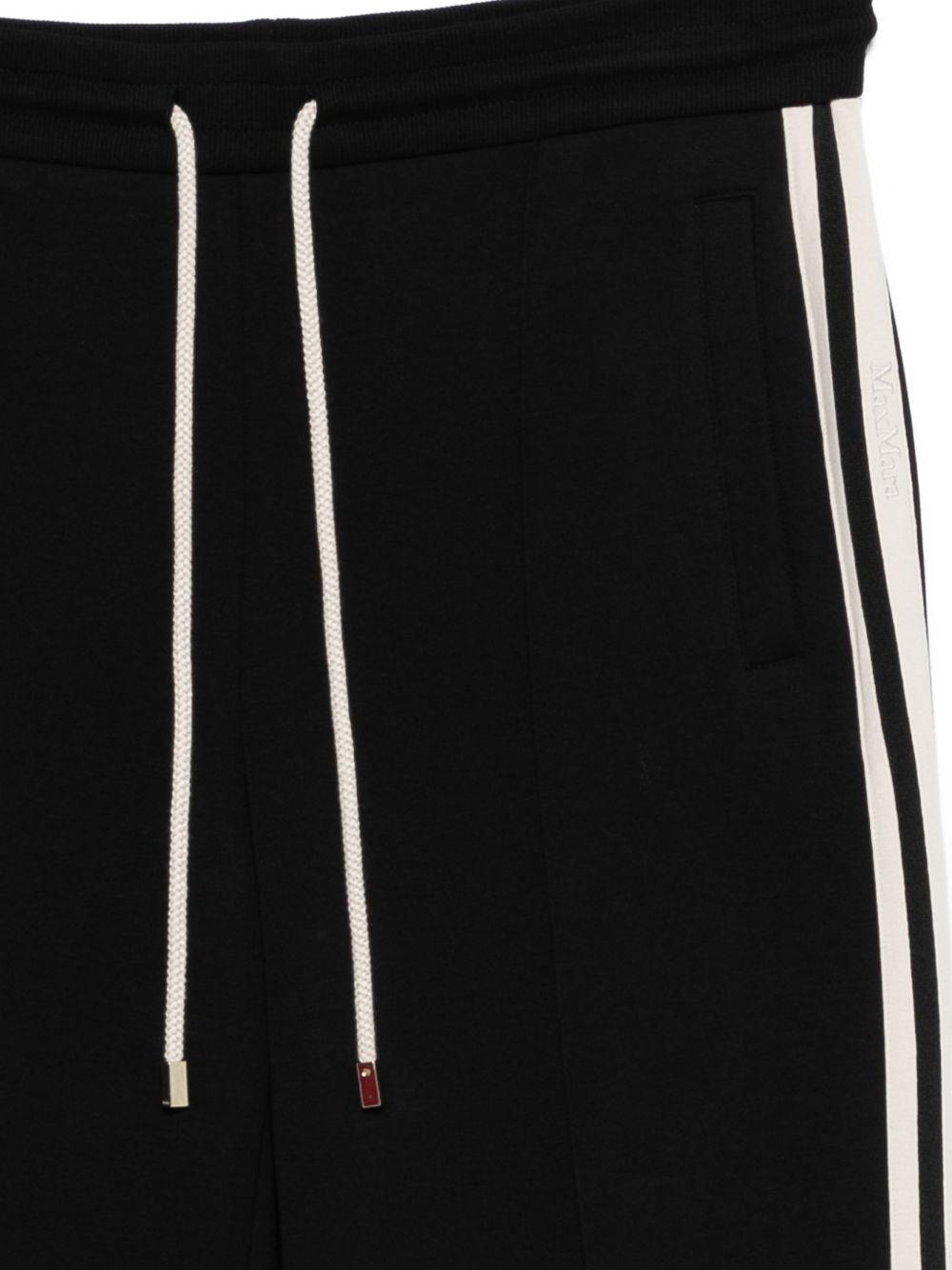 S MAX MARA Pantalone nero 'SMM Vento' a coulisse in jersey