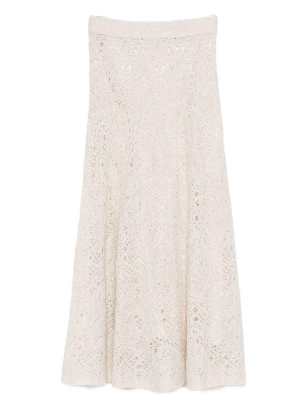 D EXTERIOR Gonna lunga bianco sporco