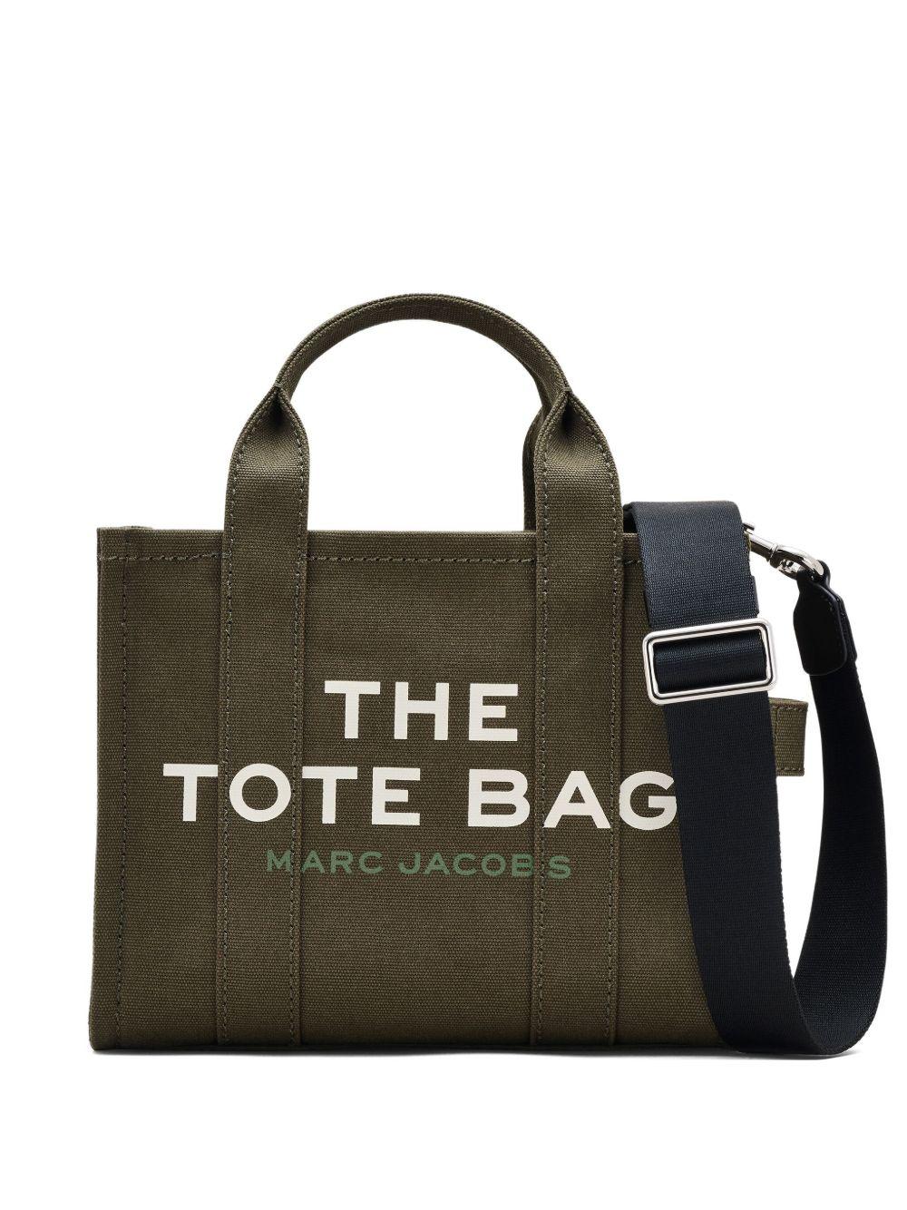 MARC JACOBS Borsa tote 'The Canvas Small Tote Bag' in cotone verde