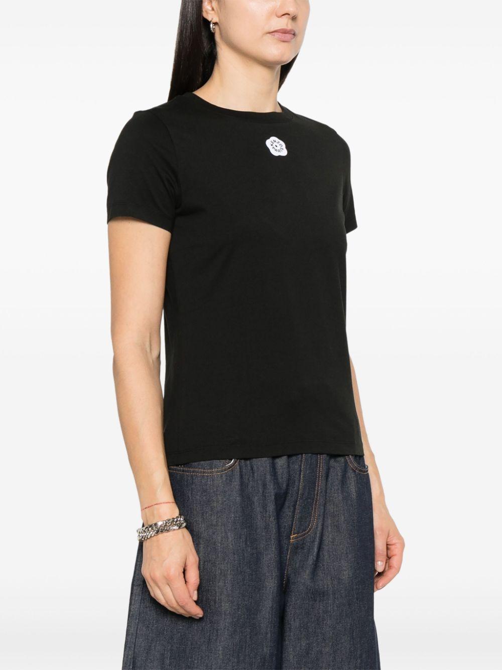 KENZO T-shirt con logo fiore ricamato