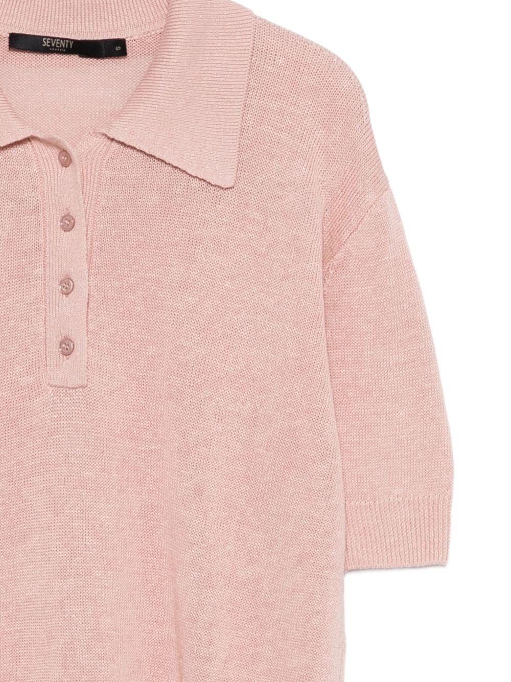 SEVENTY Polo a maniche corte in lino misto cotone