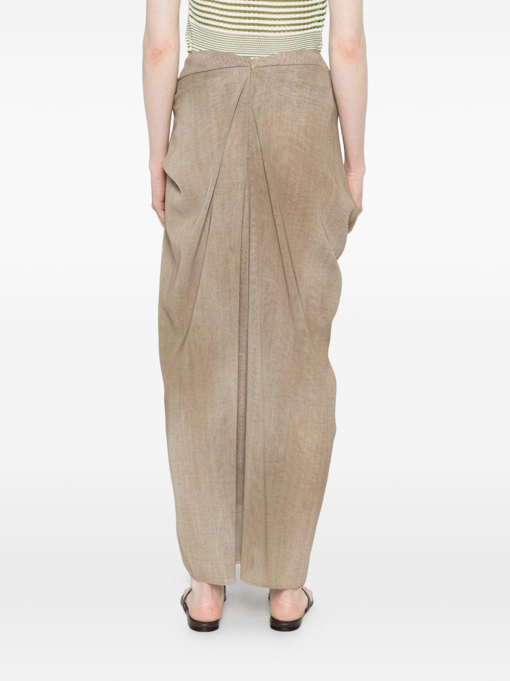 ERMANNO SCERVINO Gonna marrone con nodo fiocco