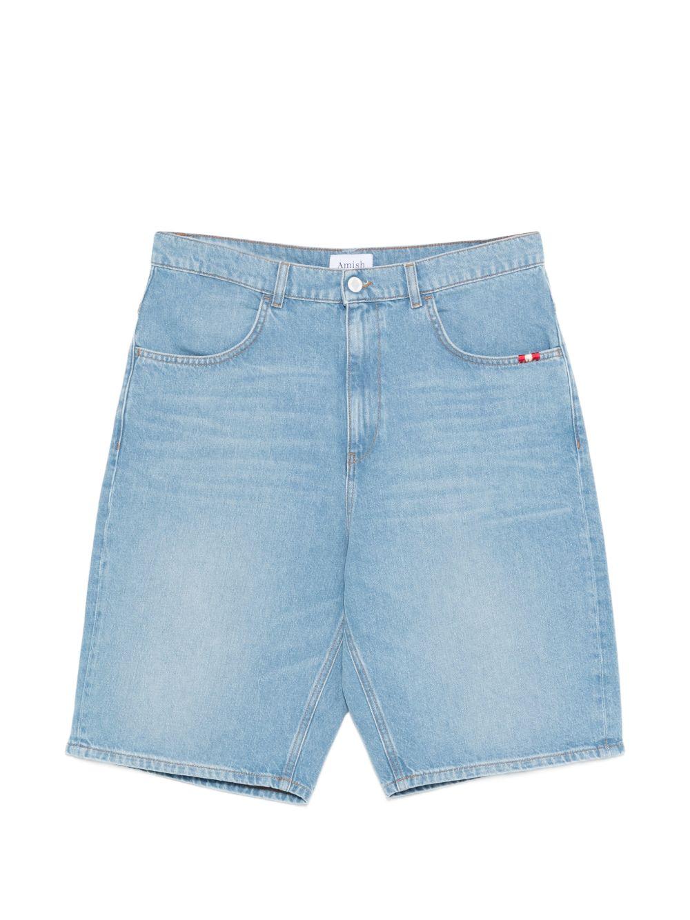 AMISH Bermuda in denim blu