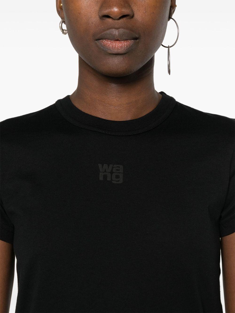 ALEXANDER WANG T-shirt nera con logo