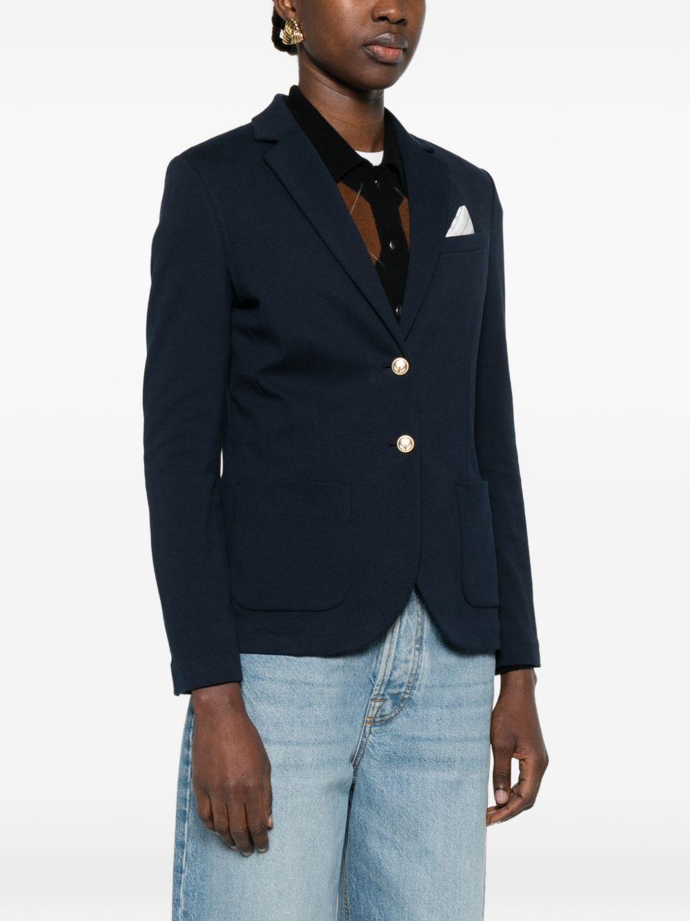 CIRCOLO 1901 Giacca in cotone elasticizzato blu con bottoni