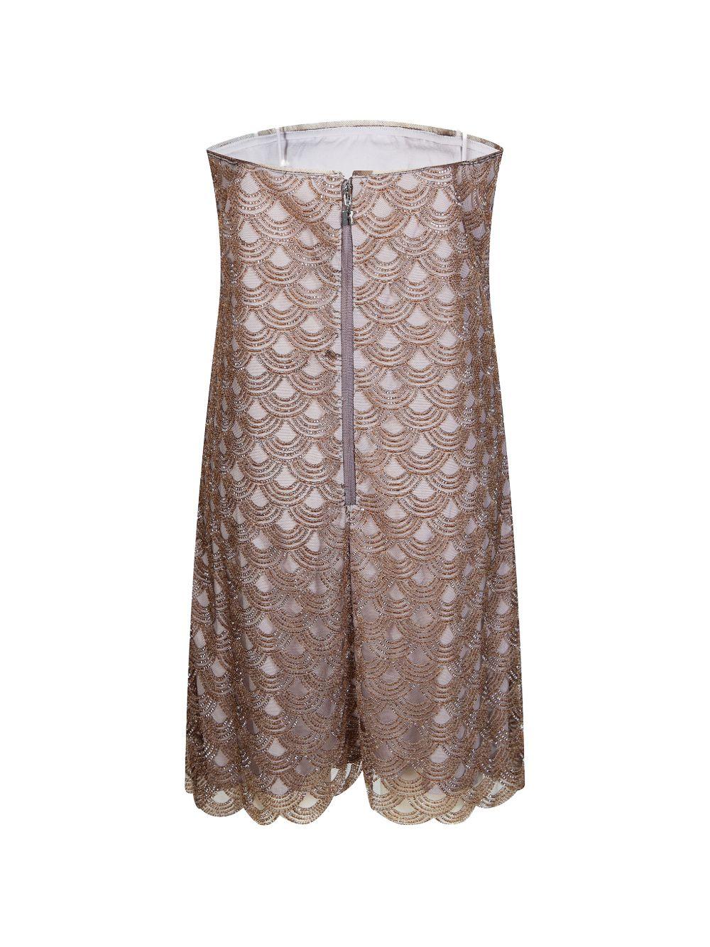 ROTATE Abito corto con fantasia con applicazioni e spalline sottili