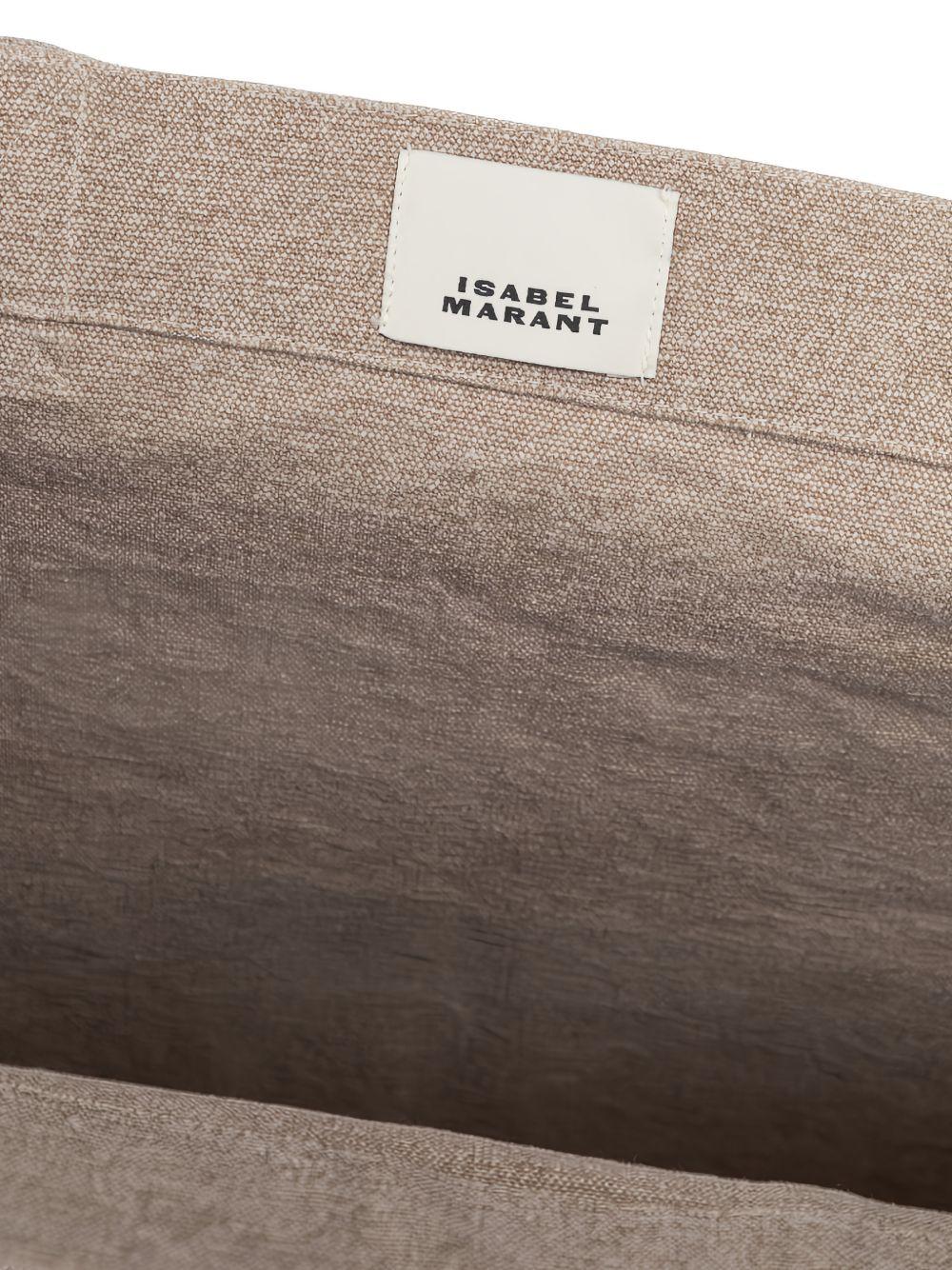 ISABEL MARANT Borsa shopping Yenky verde in cotone