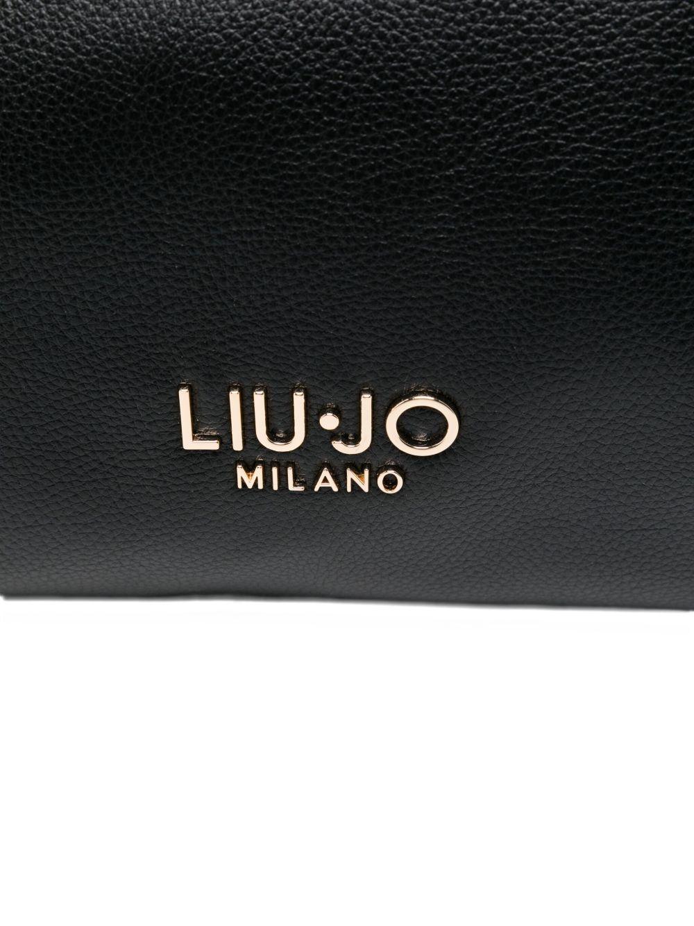 LIUJO Borsa bauletto nera con logo