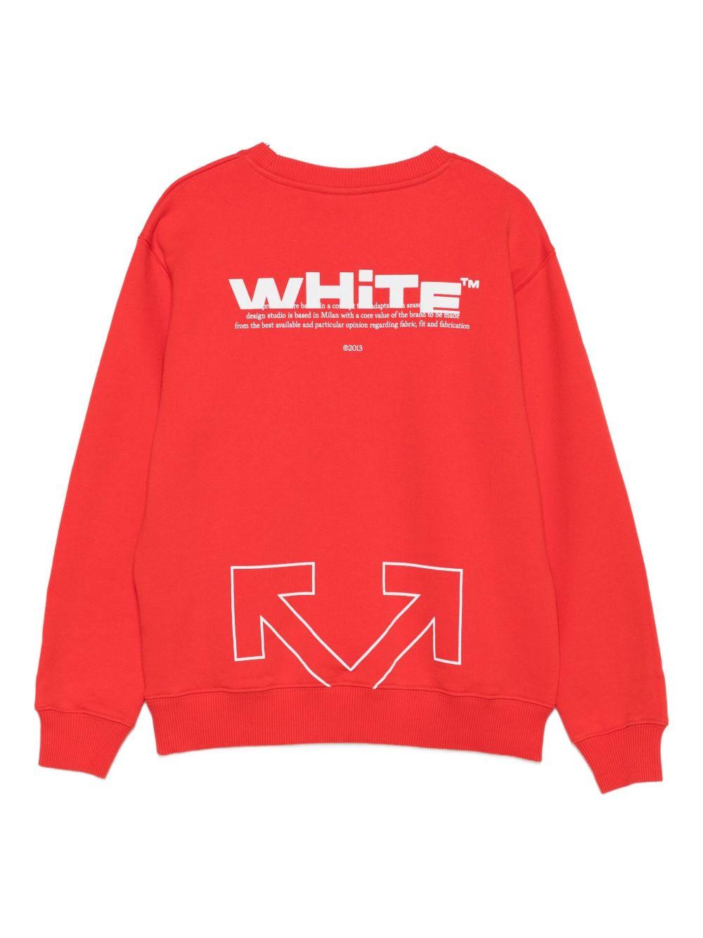 OFF WHITE Felpa girocollo con stampa