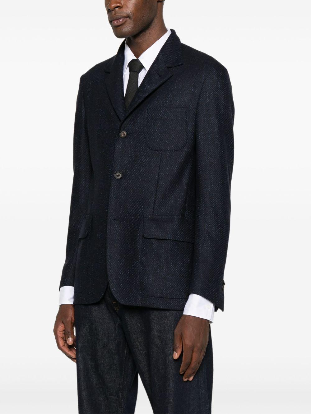 CORNELIANI Blazer blu navy con cardigan estraibile