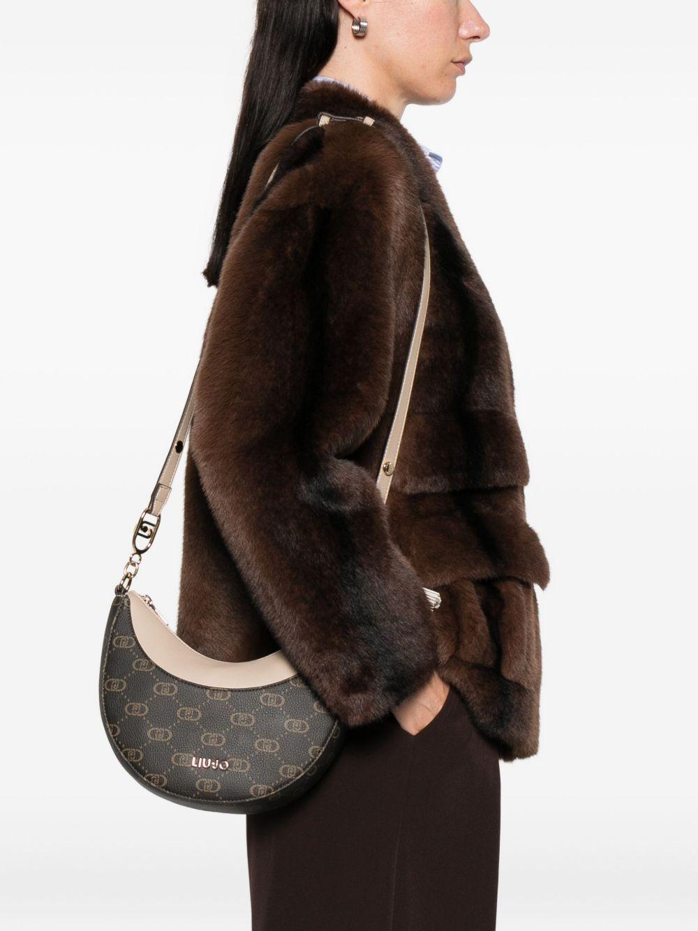 LIUJO Borsa in ecopelle marrone con logo