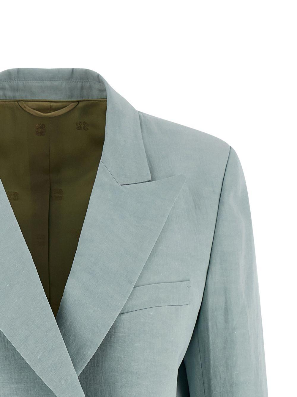 BLAZE Blazer Zenith Everynight in lino e seta azzurro