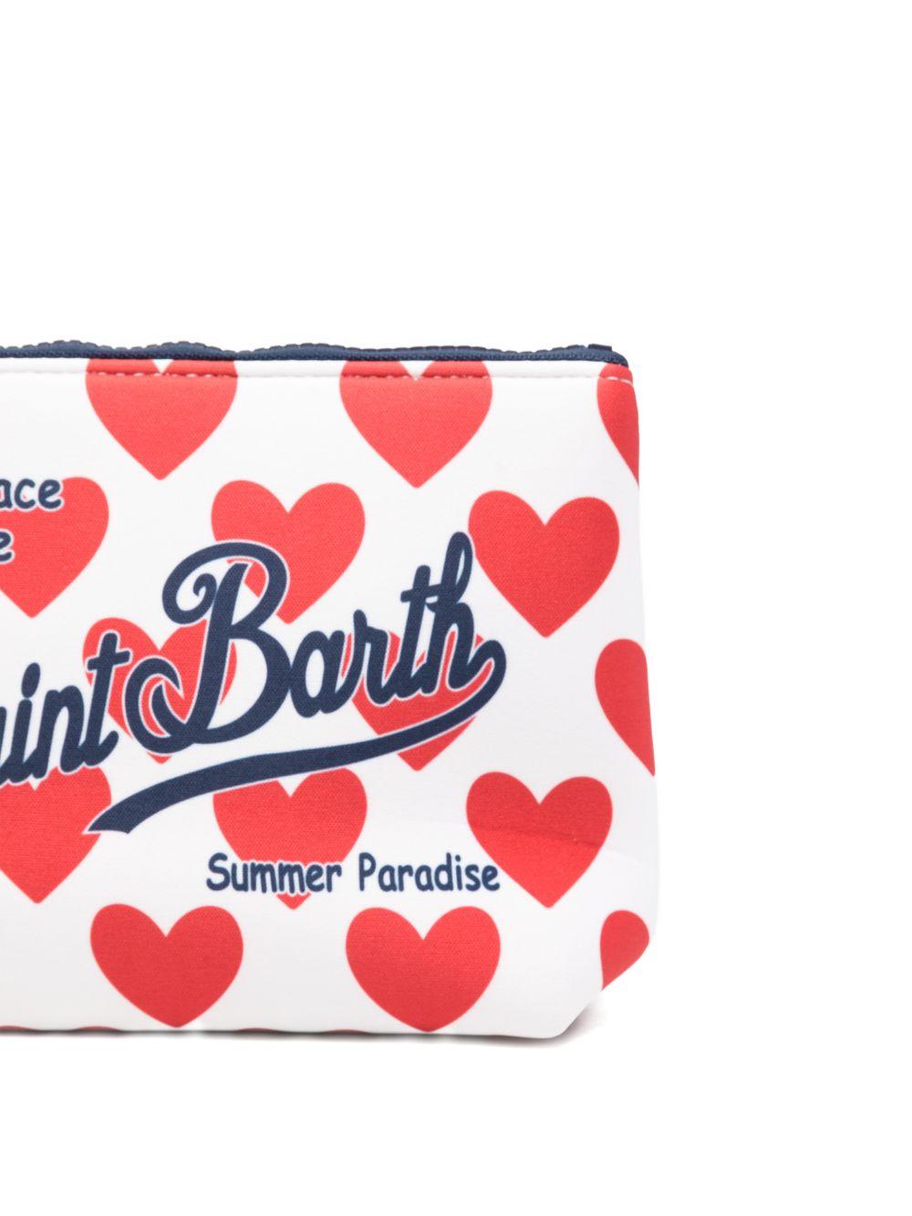 MC2 SAINT BARTH Pochette Aline con cuori rossi