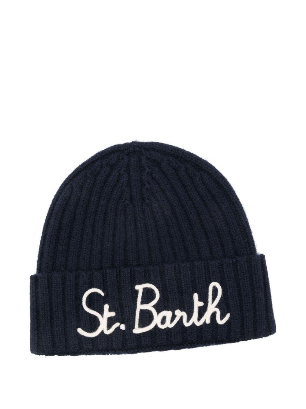 MC2 SAINT BARTH Cappello blu Wengen con logo ricamato