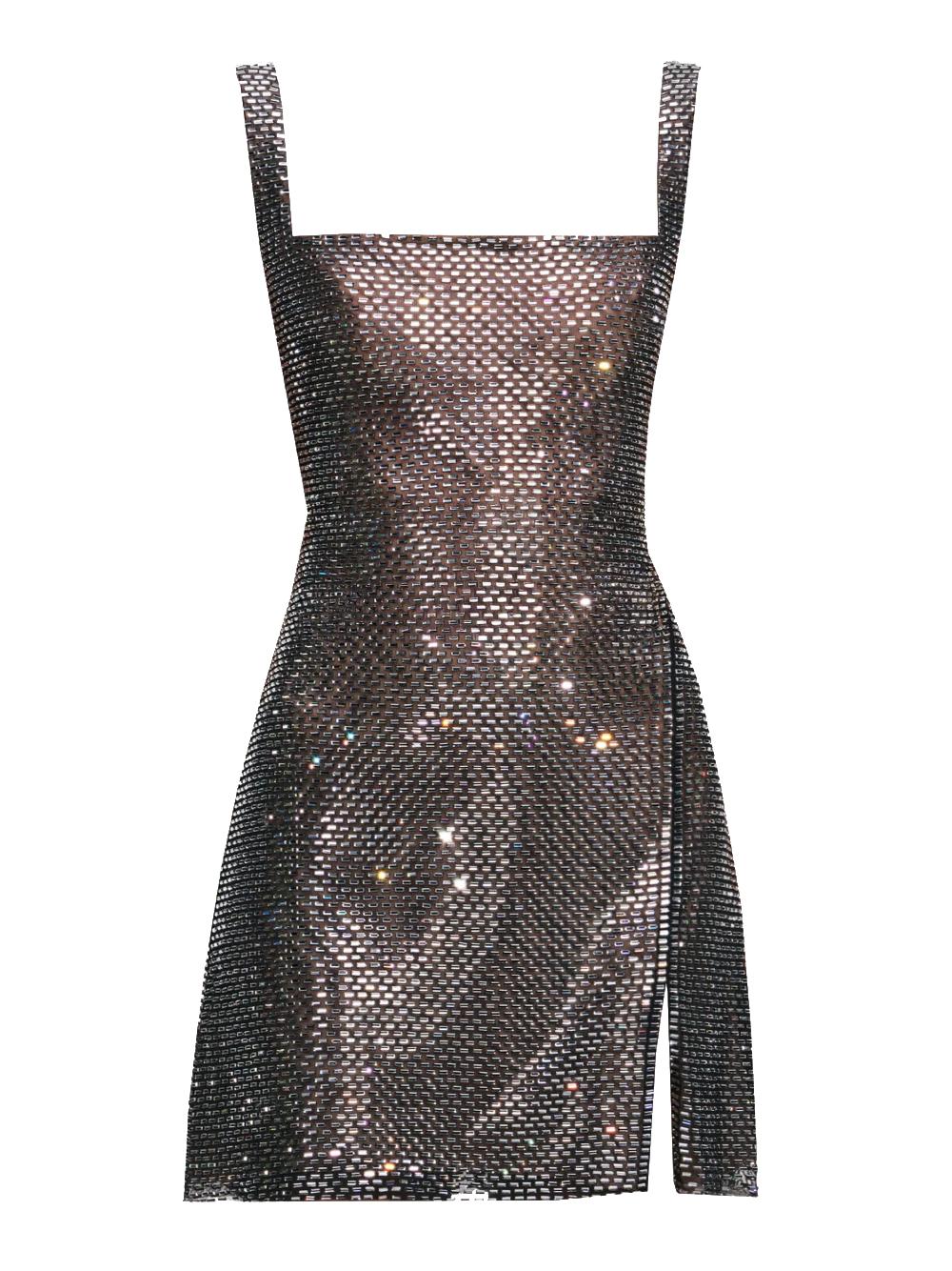 SELF PORTRAIT Abito mini con decorazioni in pietre e strass