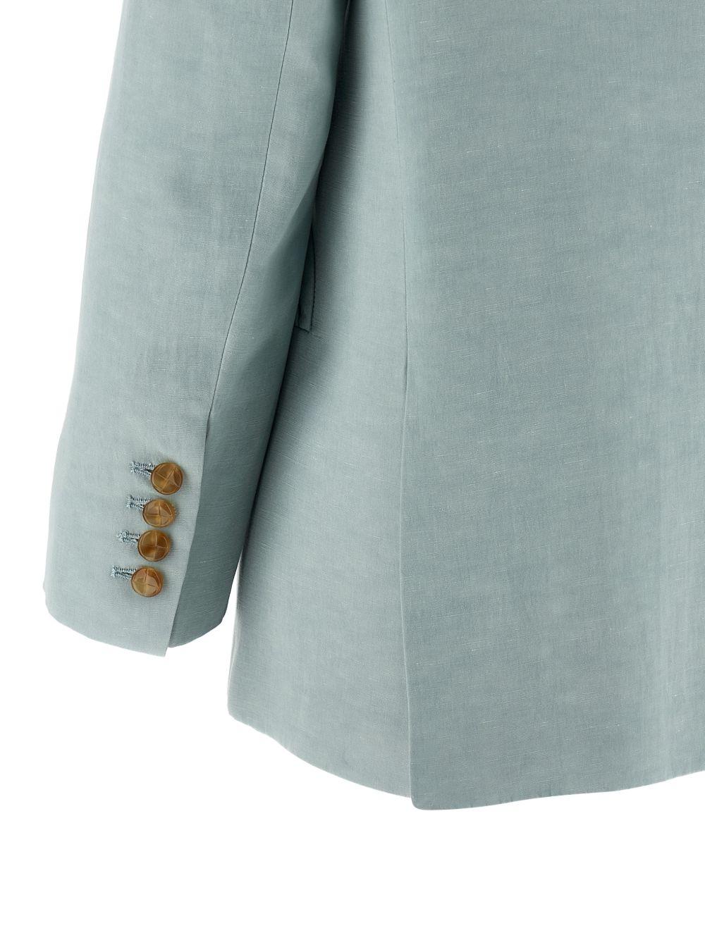 BLAZE Blazer Zenith Everynight in lino e seta azzurro