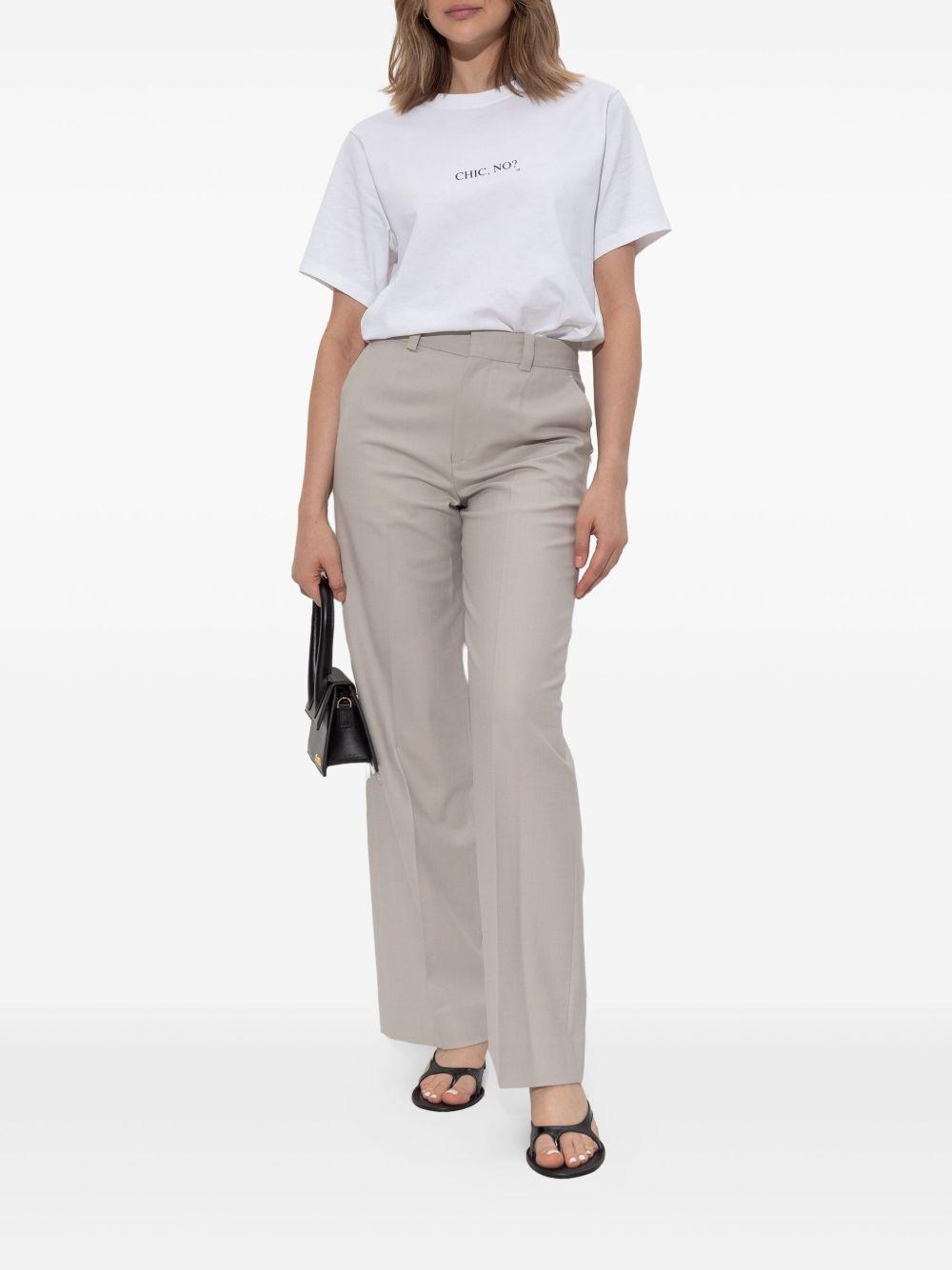 VICTORIA BECKHAM Pantaloni sartoriali a gamba ampia grigio