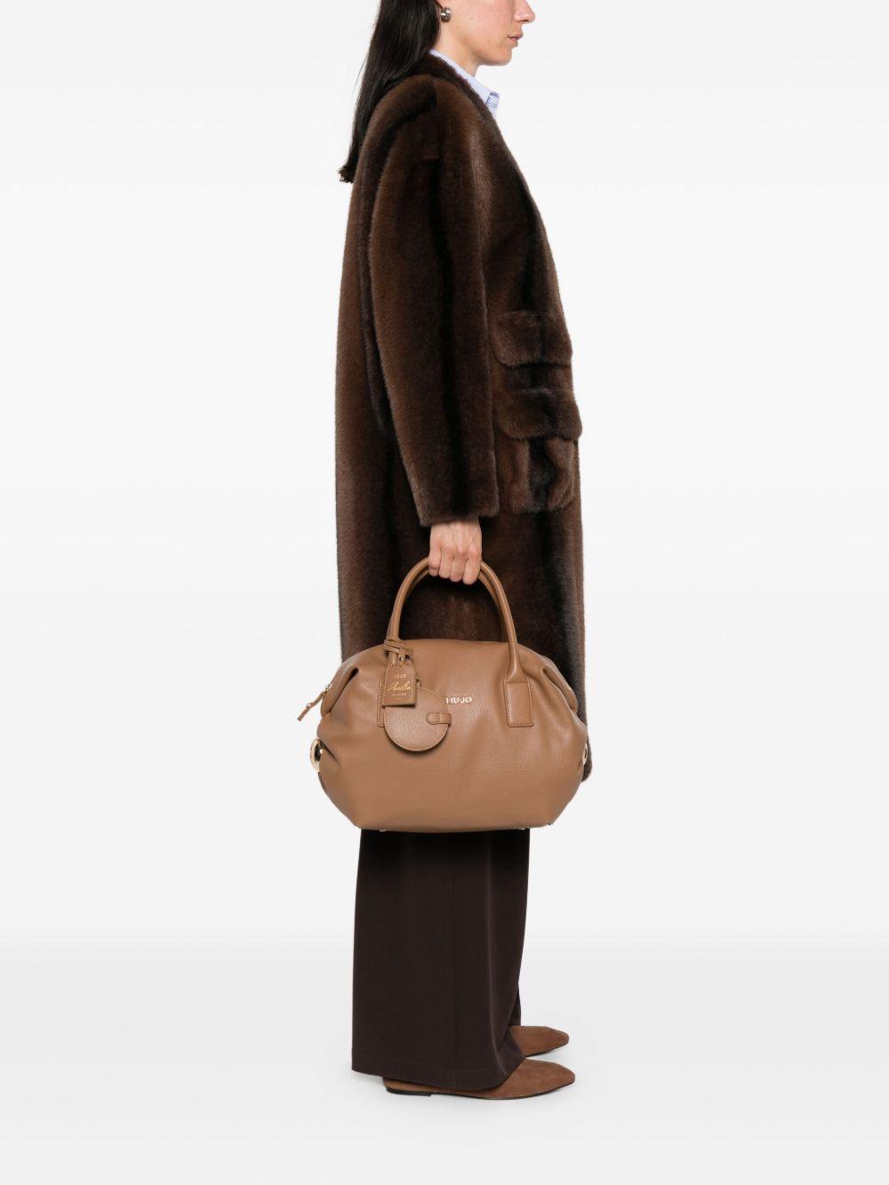 LIUJO Borsa marrone chiaro con arricciature